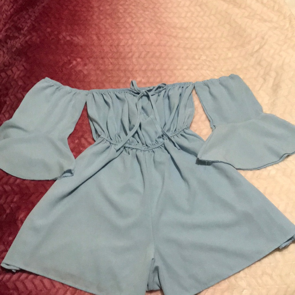 Baby blue romper
